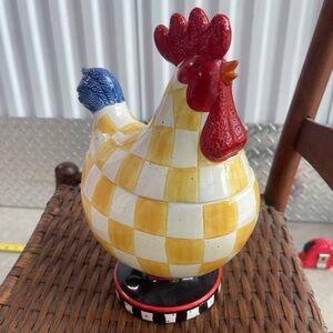Colorful Rooster Ceramic Figurine cookie Jar heartfelt kitchen creations
